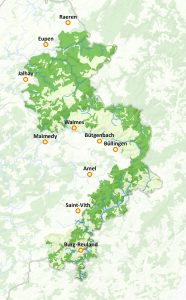 Carte du Parc naturel Hautes Fagnes-Eifel (afficher en grand)