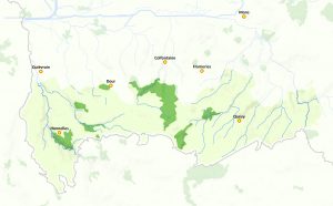 Carte du Parc naturel des Hauts-Pays (afficher en grand)
