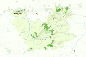 Carte du Parc naturel du Pays des Collines (afficher en grand)