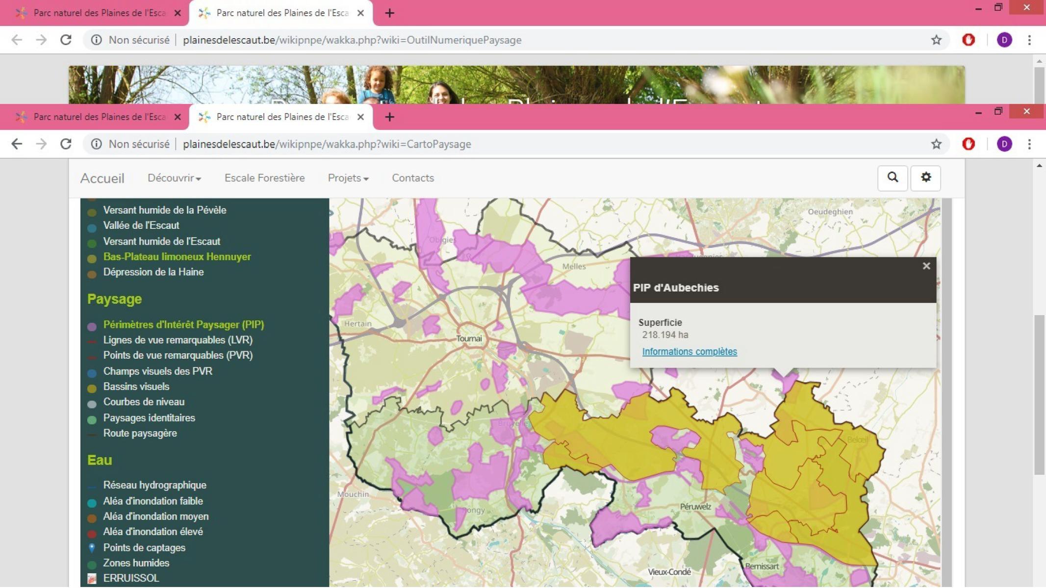 Une carte active des paysages